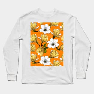 Magnolia garden in yellow Long Sleeve T-Shirt